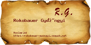 Rokobauer Gyöngyi névjegykártya