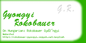 gyongyi rokobauer business card